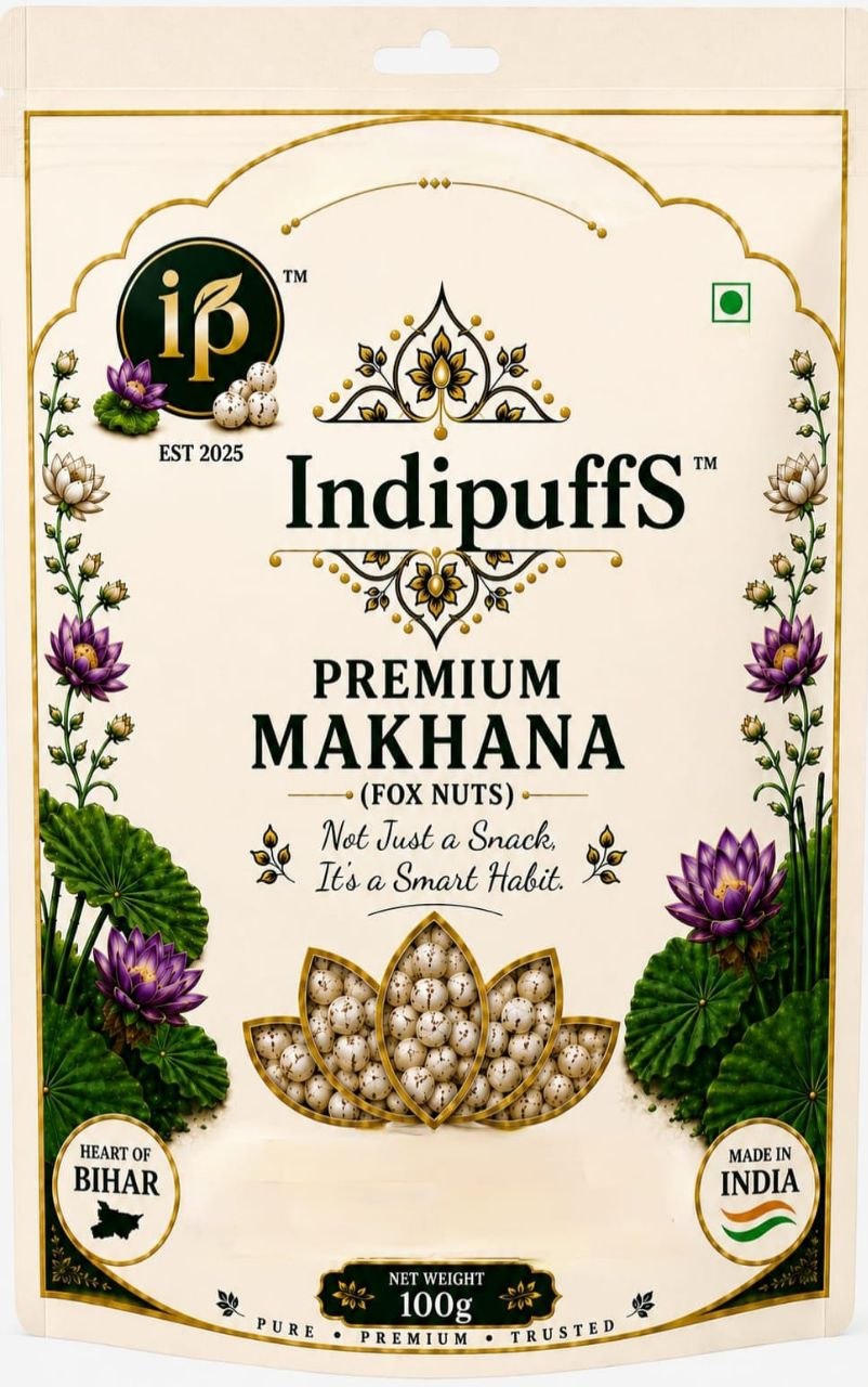 INDIPUFFS premium lotus packaging concept